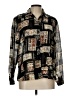 Assorted Brands 100% Polyester Print Black Long Sleeve Blouse Size 12 - photo 1