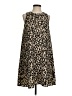 Halogen 100% Polyester Animal Print Brown Casual Dress Size S - photo 1