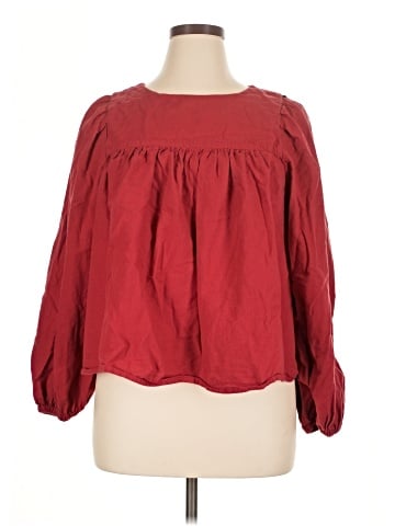 a.n.a. A New Approach 3/4 Sleeve Blouse (view 1)