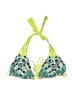 Red Carter Print Green Blue Swimsuit Top Size M - photo 1