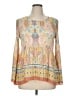 Melissa Paige 100% Polyester Orange Yellow Long Sleeve Blouse Size XL - photo 1