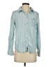 Paige Blue Long Sleeve Button-Down Shirt Size S - photo 1