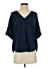 Lumiere 100% Polyester Blue Short Sleeve Blouse Size S - photo 1