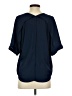 Lumiere 100% Polyester Blue Short Sleeve Blouse Size S - photo 2