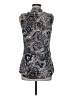Perseption Concept Paisley Blue Sleeveless Blouse Size M - photo 2