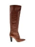 Maje 100% Leather Brown Boots Size EU 39 - photo 1