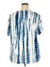 Shein Curve Tie-dye Blue Short Sleeve Blouse Size 2X - photo 2