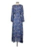 J.Crew 100% Polyester Paisley Blue Casual Dress Size S - photo 2