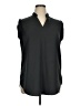 Amaryllis 100% Polyester Black Short Sleeve Blouse Size XL - photo 1