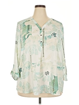 Jm Collection 3/4 Sleeve Blouse