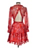 Saints + Secrets 100% Polyester Hearts Red Cocktail Dress Size S - photo 2