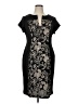 Connected Apparel 100% Polyester Graphic Black Cocktail Dress Size 16 - photo 1