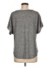 a.n.a. A New Approach Metallic Silver Short Sleeve Top Size M - photo 2