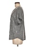 a.n.a. A New Approach Metallic Silver Short Sleeve Top Size M - photo 5