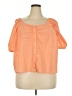 Torrid Orange Short Sleeve Blouse Size 2X Plus (2) - photo 1