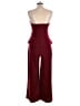 Thirty/Thirty Solid Burgundy Jumpsuit Size L - photo 2