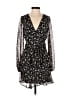Altar'd State 100% Polyester Floral Black Casual Dress Size XS - photo 1