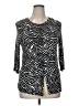 Paraphrase Silver 3/4 Sleeve Top Size 1X - photo 1