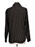 Ann Taylor 100% Polyester Animal Print Black Long Sleeve Blouse Size L - photo 2