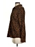 Time and Tru 100% Polyester Animal Print Brown Long Sleeve Blouse Size S - photo 5