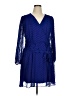 DKNY 100% Polyester Blue Casual Dress Size 16 - photo 1