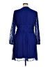 DKNY 100% Polyester Blue Casual Dress Size 16 - photo 2