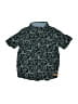 7 For All Mankind Stars Teal Short Sleeve Button-Down Shirt Size 4T - photo 1
