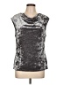 DKNY Metallic Silver Sleeveless Top Size L - photo 1