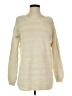 Eight Eight Eight 100% Cotton Solid Ivory Turtleneck Sweater Size S - photo 1