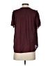 Express 100% Polyester Burgundy Short Sleeve Blouse Size XS - photo 2
