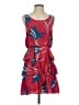 Sariah 100% Silk Print Red Cocktail Dress Size 2 - photo 1