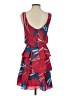Sariah 100% Silk Print Red Cocktail Dress Size 2 - photo 2