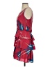 Sariah 100% Silk Print Red Cocktail Dress Size 2 - photo 5