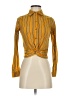 Polly & Esther 100% Polyester Yellow Long Sleeve Blouse Size S - photo 1