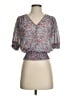 Maison d' Amelie 100% Polyester Purple Short Sleeve Blouse Size XS - photo 1