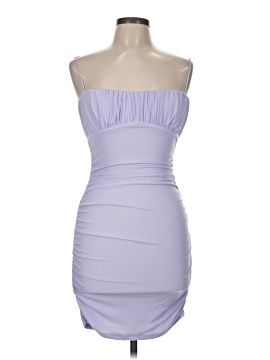 open lace back dress Time Of Your Life Plunge Halter Mini Dress Purple main image 1