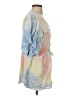 Davi & Dani Tie-dye Multi Color Blue 3/4 Sleeve Blouse Size S - photo 4