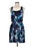 Aqua 100% Polyester Print Blue Cocktail Dress Size M - photo 1