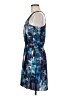 Aqua 100% Polyester Print Blue Cocktail Dress Size M - photo 5