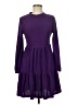Unbranded 100% Polyester Solid Purple Casual Dress Size M - photo 1