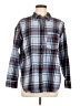 Universal Thread 100% Cotton Plaid Gray Long Sleeve Button-Down Shirt Size M - photo 1