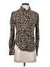 Brixton 100% Rayon Animal Print Brown Long Sleeve Blouse Size S - photo 1