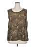 Studio C Brown Sleeveless Blouse Size XXL (estimated) - photo 1