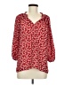 Max Studio 100% Polyester Red 3/4 Sleeve Blouse Size M - photo 1