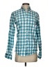 J.Crew 100% Cotton Checkered-gingham Teal Long Sleeve Button-Down Shirt Size XS - photo 1