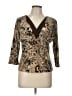 Christopher & Banks Brown 3/4 Sleeve Blouse Size L - photo 1