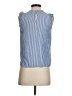 Ann Taylor LOFT 100% Rayon Blue Sleeveless Blouse Size XS - photo 2
