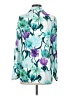 Last Queen 100% Viscose Floral Teal Long Sleeve Blouse Size Sm - Med - photo 2
