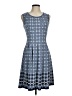 Max Studio Argyle Blue Casual Dress Size M - photo 1
