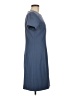 Ann Taylor Solid Blue Casual Dress Size 6 - photo 4